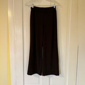 Boutique Black High Rise Pull On Wide Leg Dress Pants• Medium